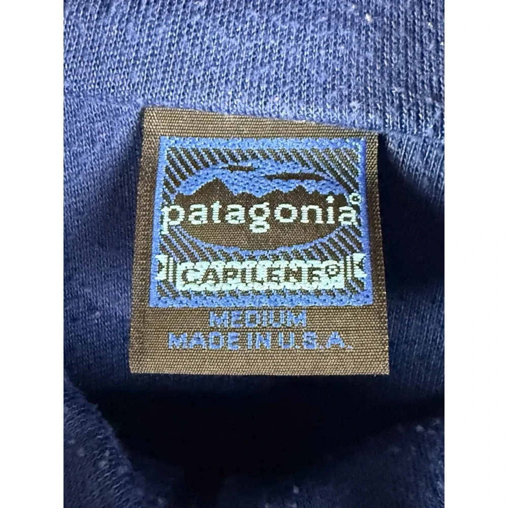 Patagonia‎ Capilene Lightweight 1/2 Zip Baselayer Pullover Blue USA Mens Medium